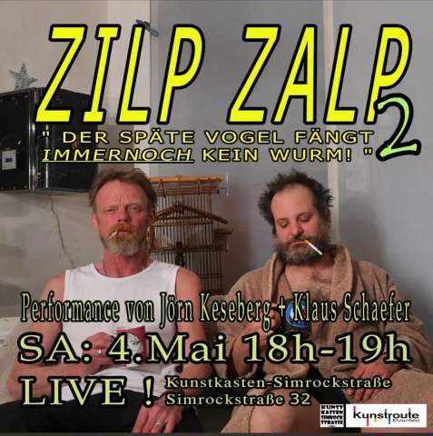 Zwei ungepflegt, schlampig aussehende Männer auf einem Sofa